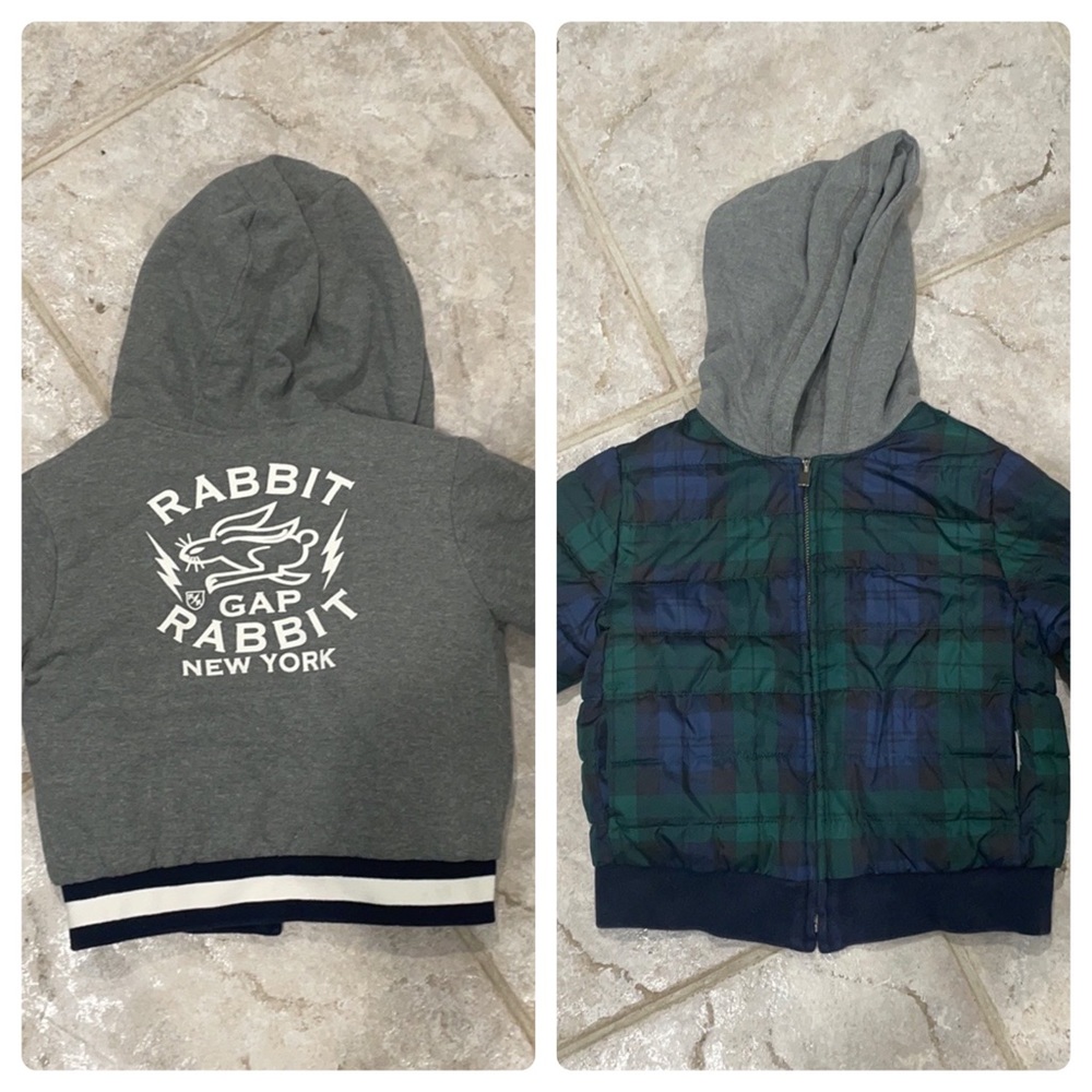 Gap Reversible Jacket Zip Up Size 3T 3